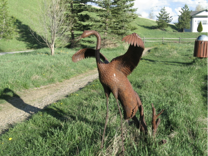 Crane sculpture